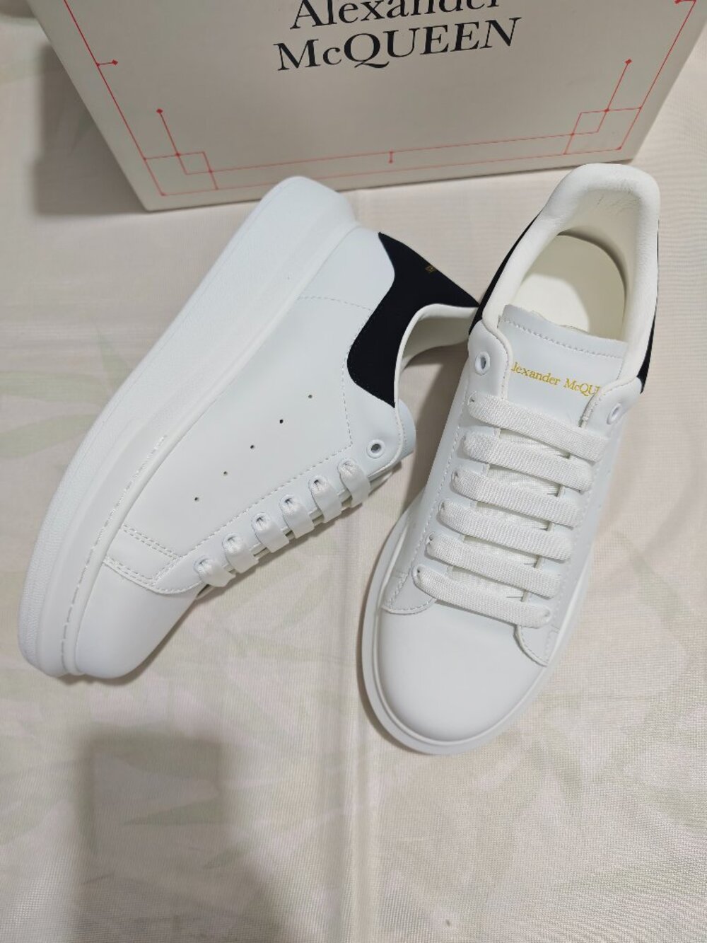 White Alexander McQueen Oversized Platform Sneakers Men - Picture 3 of 9